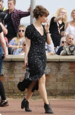 LILY JAMES on the Set of Danny Boyles New Movie in London 06/27/2018