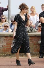 LILY JAMES on the Set of Danny Boyles New Movie in London 06/27/2018