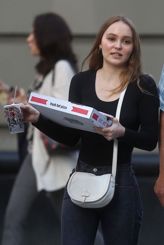 LILY-ROSE DEPP Out for Pizza in New York 05/30/2018