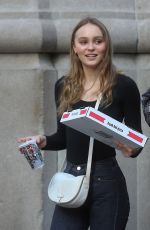 LILY-ROSE DEPP Out for Pizza in New York 05/30/2018