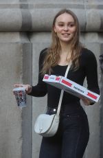 LILY-ROSE DEPP Out for Pizza in New York 05/30/2018