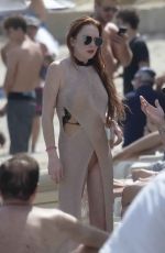 LINDSAY LOHAN at a Beach in Mykonos 06/17/2018