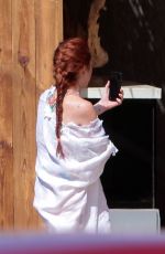 LINDSAY LOHAN at Lohan Beach House in Mykonos 06/07/2018
