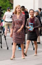 LOLA GLAUDINI on the Set of Ray Donovan at Washington Square Park in New York 06/18/2018