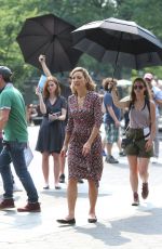 LOLA GLAUDINI on the Set of Ray Donovan at Washington Square Park in New York 06/18/2018