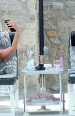 LUCY and TIFFANY WATSON in Bikinis on Holiday in Mykonos 06/20/2018