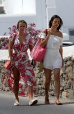 LUCY and TIFFANY WATSON Out in Mykonos 06/21/2018