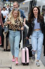 LUCY FALLON and JULIA GOULDING at Manchester Piccadilly Train Station 06/02/2018