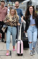 LUCY FALLON and JULIA GOULDING at Manchester Piccadilly Train Station 06/02/2018