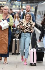 LUCY FALLON and JULIA GOULDING at Manchester Piccadilly Train Station 06/02/2018