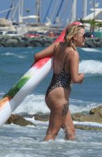 LUCY FALLON in Swimsuit at a Beach in Nicosia 06/22/2018