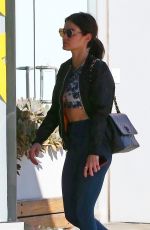 LUCY HALE Heading to Soulcycle in Los Angeles 06/27/2018