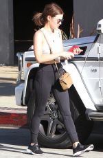 LUCY HALE Leaves a Gym in Los Angeles 06/19/2018