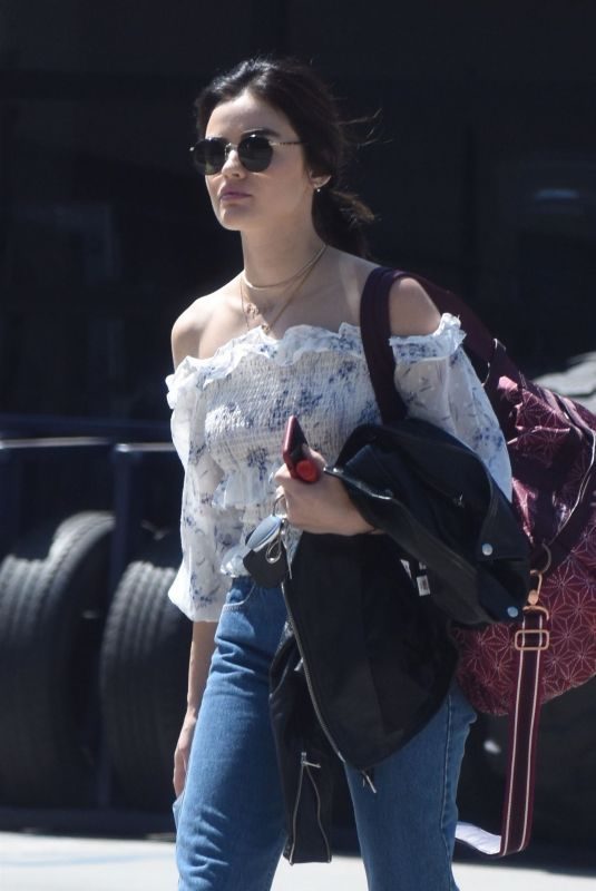 LUCY HALE Leaves a Gym in Studio City 06/25/2018