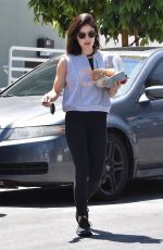 LUCY HALE Leaves a Starbucks in Studio City 06/28/2018