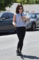 LUCY HALE Leaves a Starbucks in Studio City 06/28/2018