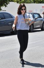 LUCY HALE Leaves a Starbucks in Studio City 06/28/2018