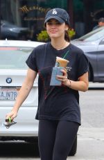 LUCY HALE Out at Starbucks for Coffee in Los Angeles 06/23/2018
