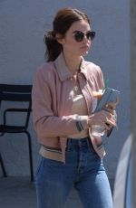 LUCY HALE Out for a Cogffee in Studio City 06/19/2018