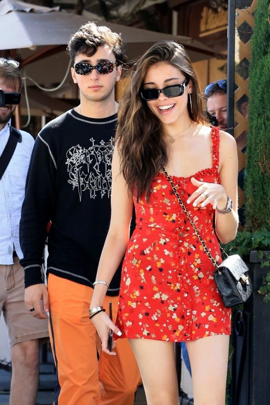 MADISON BEER and Zack Bia Out for Lunch at Il Pastaio in Los Angeles 06/11/2018