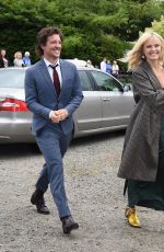 MALIN AKERMAN Arrives at Kit Harington and Rose Leslie