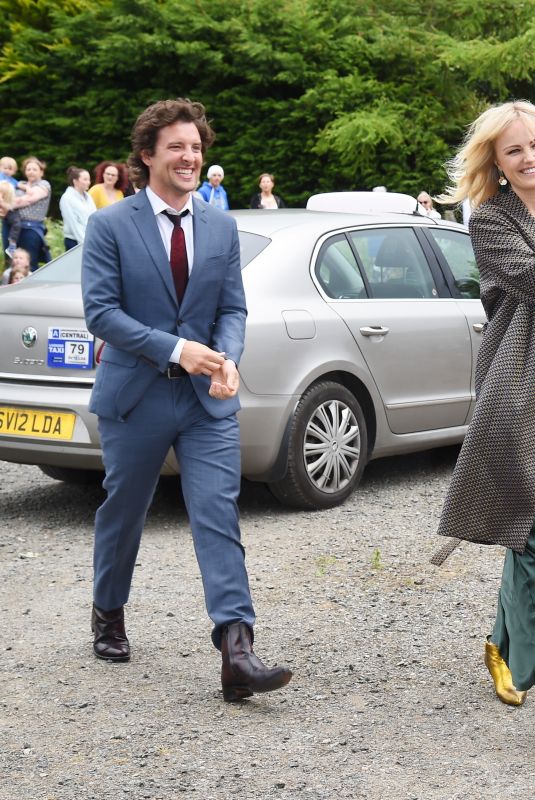 MALIN AKERMAN Arrives at Kit Harington and Rose Leslie