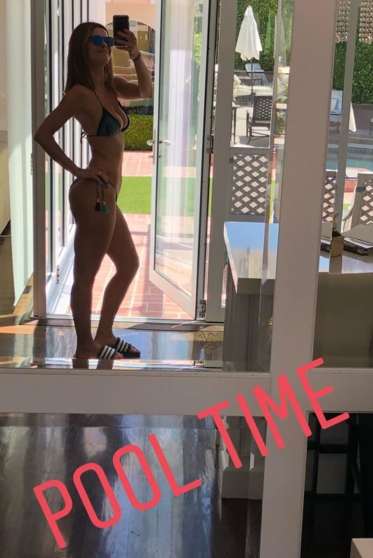 MARIA MENOUNOS in Bikini at a Pool 06/10/2018 Instagram Picture
