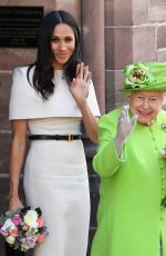 MEGHAN MARKLE and Queen Elizabeth II at Chester 06/14/2018