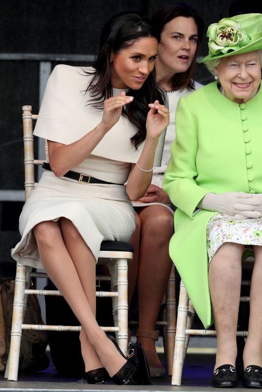 MEGHAN MARKLE and Queen Elizabeth II at Chester 06/14/2018