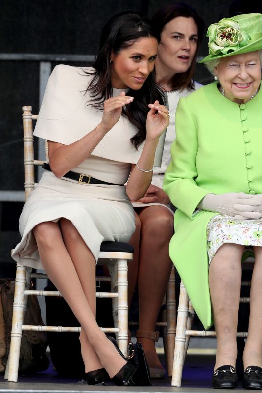 MEGHAN MARKLE and Queen Elizabeth II at Chester 06/14/2018