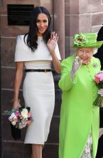 MEGHAN MARKLE and Queen Elizabeth II at Chester 06/14/2018