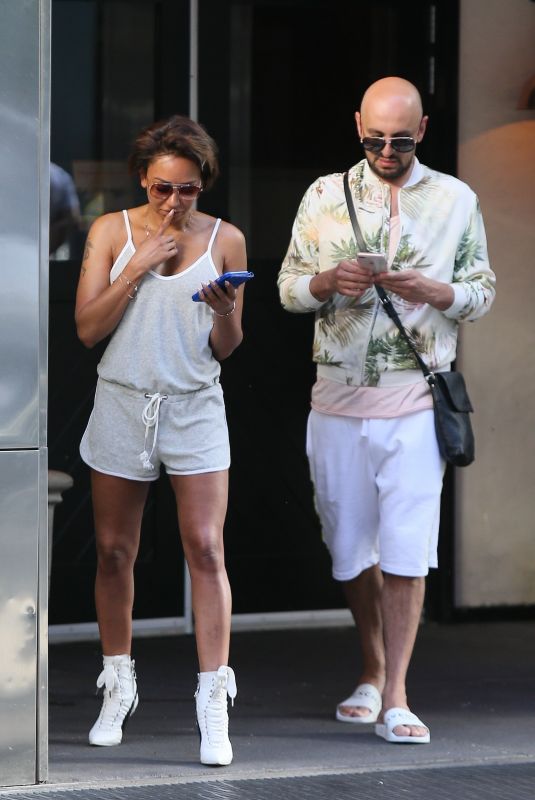 MELANIE BROWN and Gary Madatyan out in New York 06/25/2018