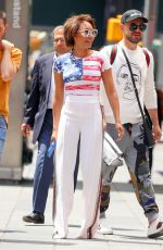 MELANIE BROWN in American Flag T-Out in New York 06/27/2018