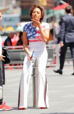 MELANIE BROWN in American Flag T-Out in New York 06/27/2018