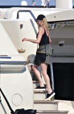 MELANIE GRIFFITH in Swimsuit at a Boat in Sardinia 06/20/2018