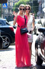 MICHELLE and AURORA HUNZIKER Out Shopping in Milan 06/14/2018