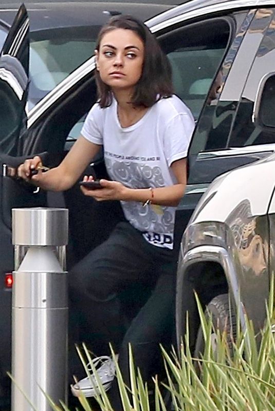 MILA KUNIS Arrives at a Office in Los Angeles 06/14/2018