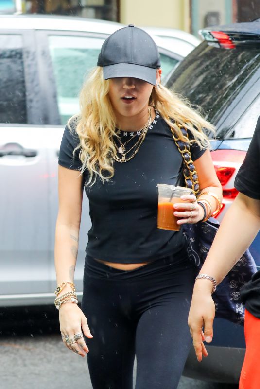MILEY CYRUS Arrives at a Recording Studio in New York 06/28/2018