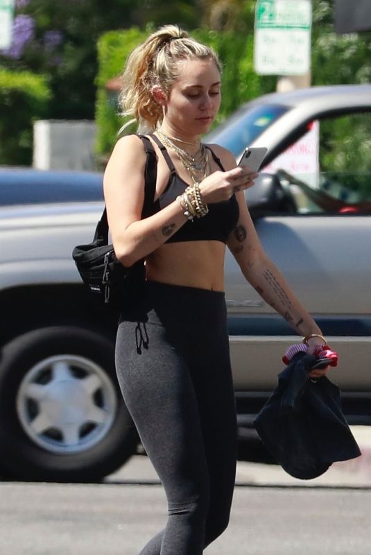 MILEY CYRUS Heading to a Gym in Los Angeles 06/15/2018