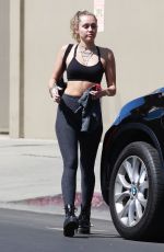 MILEY CYRUS Heading to a Gym in Los Angeles 06/15/2018