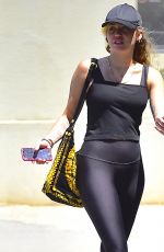 MILEY CYRUS in Tights Heading to a Gym in New York 06/26/2018