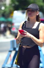 MILEY CYRUS in Tights Heading to a Gym in New York 06/26/2018
