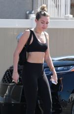 MILEY CYRUS in Tights Out in Studio City 06/22/2018
