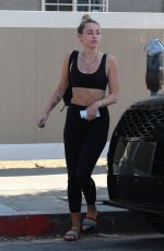 MILEY CYRUS in Tights Out in Studio City 06/22/2018
