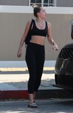 MILEY CYRUS in Tights Out in Studio City 06/22/2018