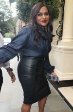 MINDY KALING Out and About in London 06/13/2018