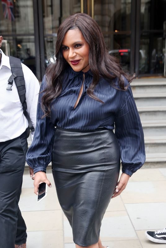 MINDY KALING Out and About in London 06/13/2018