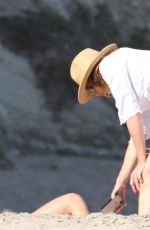 MINNIE DRIVER Out on the Beach in Los Angeles 06/11/2018