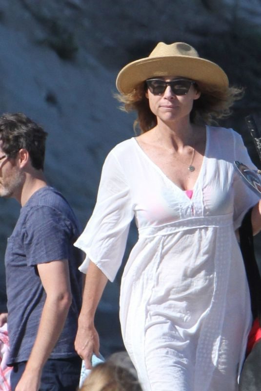MINNIE DRIVER Out on the Beach in Los Angeles 06/11/2018