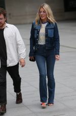MOLLIE KING in Double Denim Out in London 06/07/2018